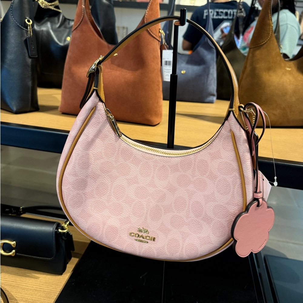 Coach Emily Shoulder Bag in Signature Canvas with Charms in powder pink - Picture 7 of 7